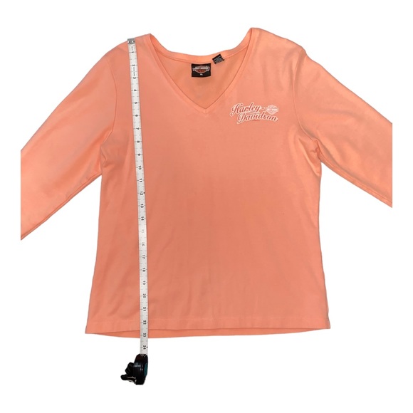 Harley Davidson Women’s Stretch V Neck 3/4 Sleeve Cotton Blend T-Shirt | Size XL - Picture 4 of 9